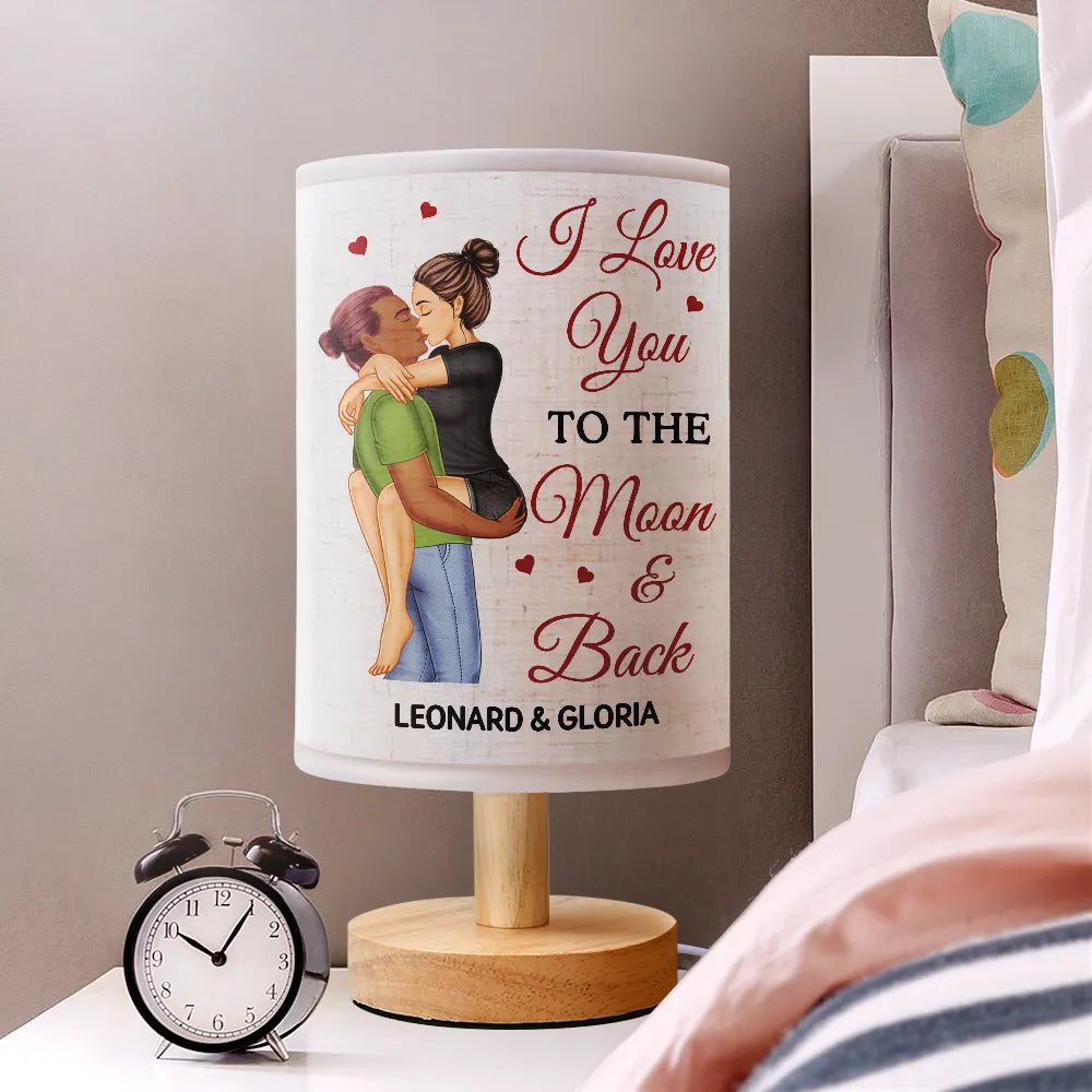 Love,Gift For Couples,Gift For Husband,Gift For Wife,Gift For Boyfriend,Gift For Girlfriend - From Our First Kiss Till Our Last Breath - Personalized Fabric Lamp