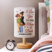 Love,Gift For Couples,Gift For Husband,Gift For Wife,Gift For Boyfriend,Gift For Girlfriend - From Our First Kiss Till Our Last Breath - Personalized Fabric Lamp