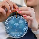 Gift For Bestie,Old Best friends,Love,Christmas - Frost Birth Flower Grow An Old Friend - Personalized Circle Glass Ornament