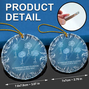 Gift For Bestie,Old Best friends,Love,Christmas - Frost Birth Flower Grow An Old Friend - Personalized Circle Glass Ornament