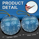 Gift For Sisters,Gift For Sibling,Christmas,Love - Frost Birth Flower If Sisters Were Flowers - Personalized Circle Glass Ornament