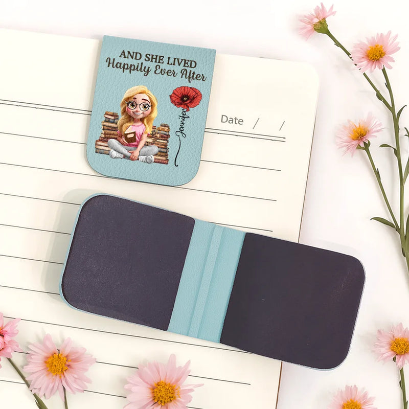 Reading, Gift For Yourself, Gift For Women, Happy - Fck Off I'm Reading - Personalized Leather Magnetic Bookmark