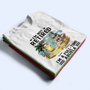 Gift For Grandma,Grandma,Grandkids,Beach - Full-time Grandma Beach View - Personalized T Shirt