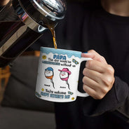 Gift For Father, Funny - Fun Dad This Day Would Be Meaningless - 3D Inflated Effect Printed Mug, Personalized White Edge-to-Edge Mug