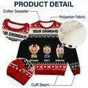 Family,Gift For Couples,Parents,Happy,Christmas - Fun Family Couple Pixel Art - Personalized Unisex Ugly Sweater