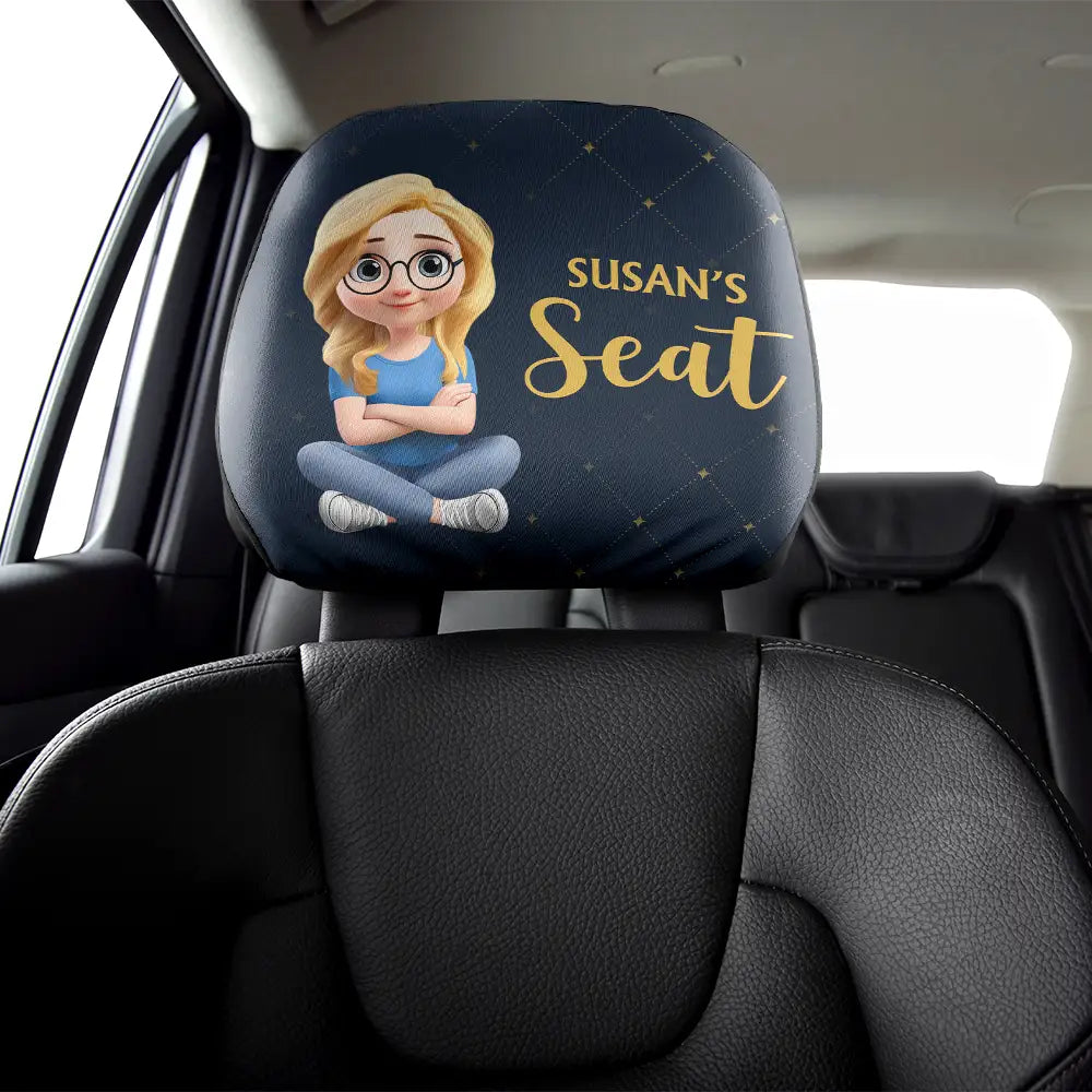 Gift For Yourself,Gift For Couples,Funny - Fun Private Seat Family Couple 3D Effect - Personalized Car Headrest Covers