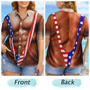 Beach, Summer, Gift For Men, Gift For Yourself, Humorous - Funny 3D Hairy Body Swimsuit - Personalized Hawaiian Shirt