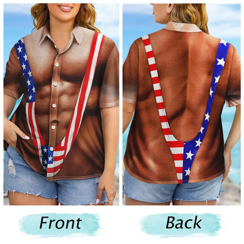 Beach, Summer, Gift For Men, Gift For Yourself, Humorous - Funny 3D Hairy Body Swimsuit - Personalized Hawaiian Shirt