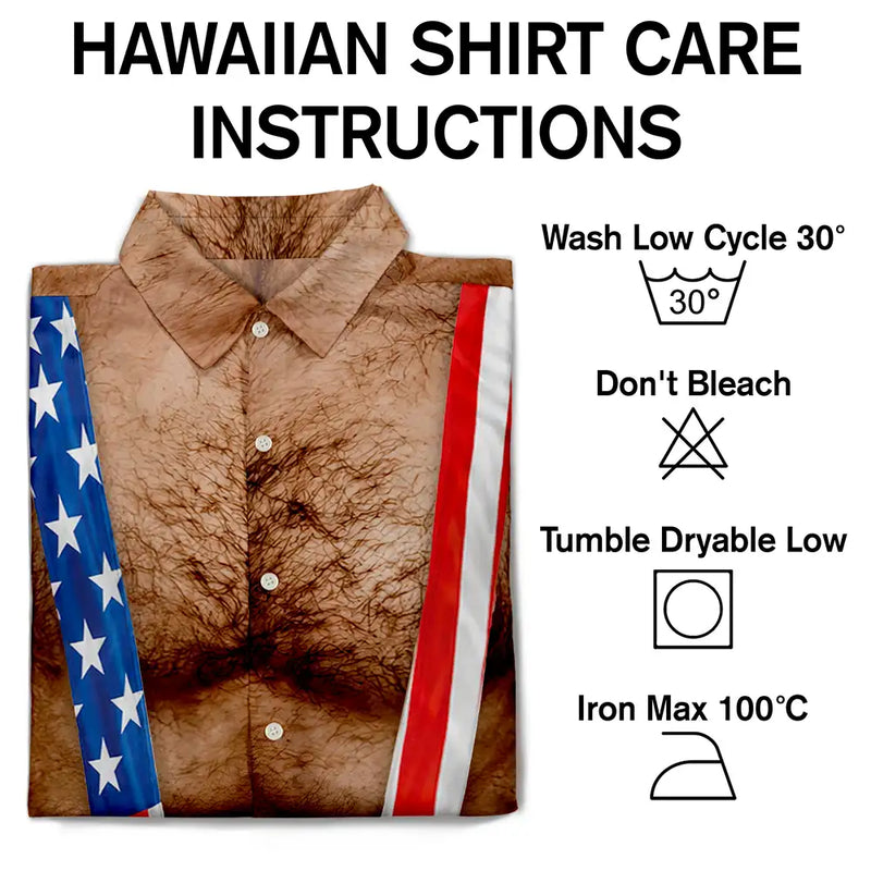 Beach, Summer, Gift For Men, Gift For Yourself, Humorous - Funny 3D Hairy Body Swimsuit - Personalized Hawaiian Shirt