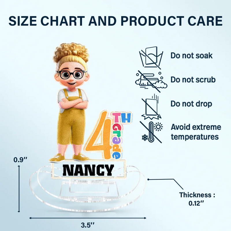 Gift For Kids,Funny - Funny Back To School - Personalized Acrylic Shaking Stand