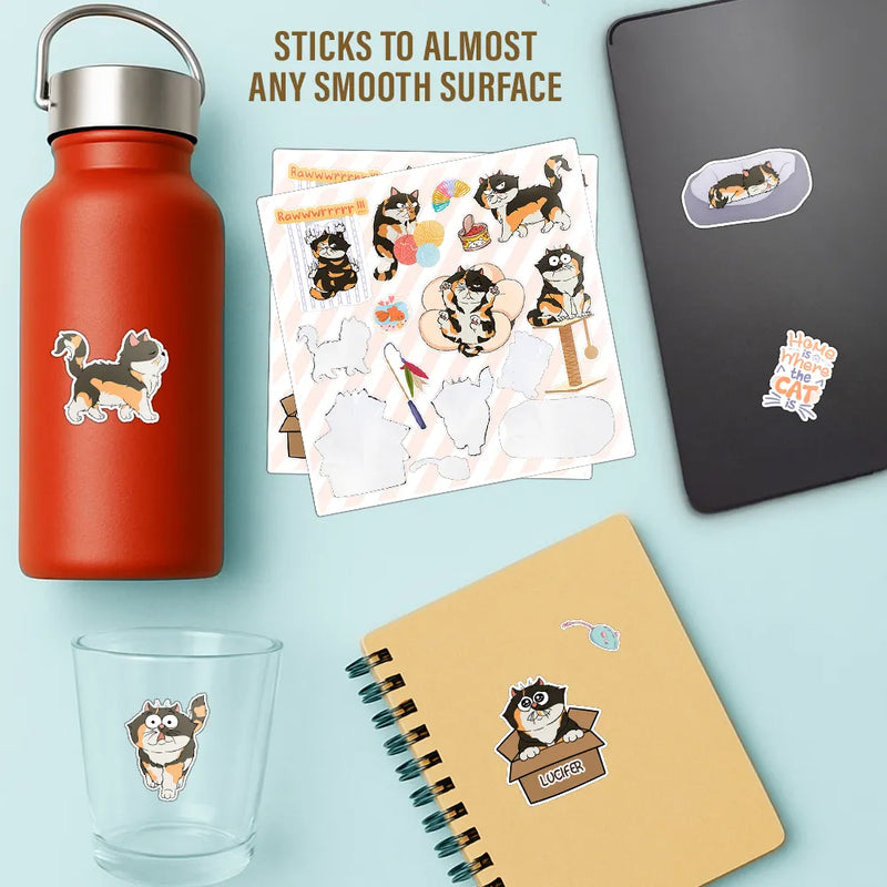 Pet Lovers - Funny Cat - Personalized Custom Vinyl Sticker Sheet