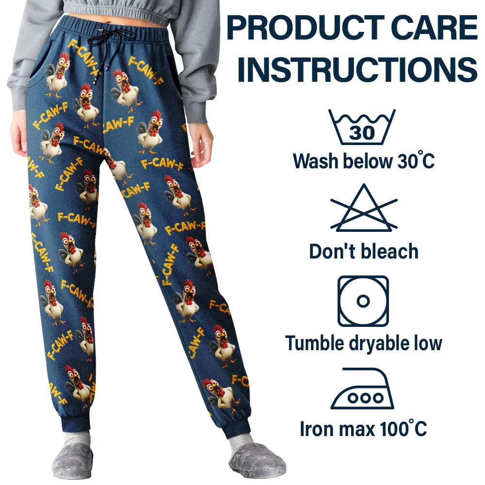 Gift For Yourself,Gift For Bestie,Gifts For Colleagues,Funny - Funny Chicken Bird F Caw F - Personalized Pajama Pants