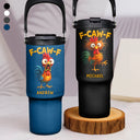 Gift For Yourself,Gifts For Colleagues,Funny - Funny Chicken F-Caw-F - Personalized 30oz Tumbler With Handle