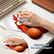 Summer, Gift For Yourself, Humorous, Vector - Funny Chicken F-Caw-F - Personalized Mouse Pad