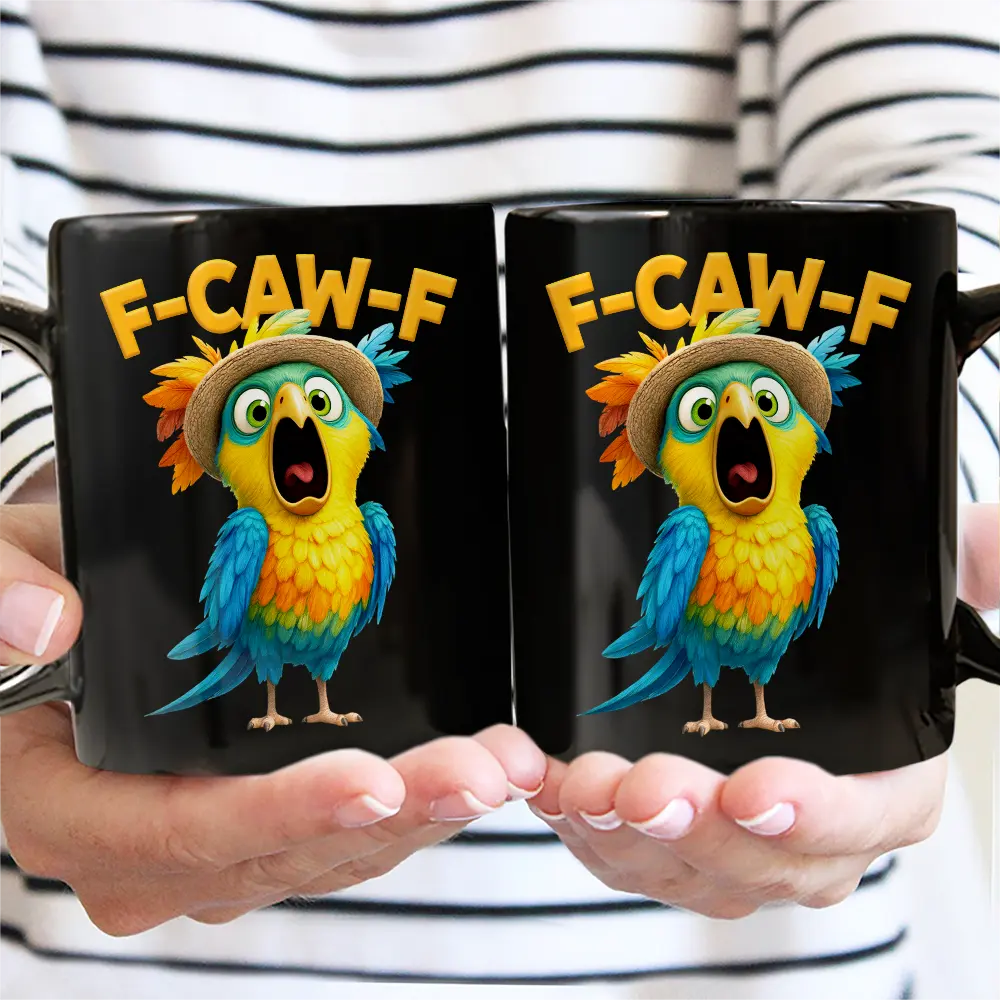Funny,Gift For Yourself,Gift For Women,Gift For Men,Farm,Top Market - Funny Chicken F-Caw-F - Personalized Mug