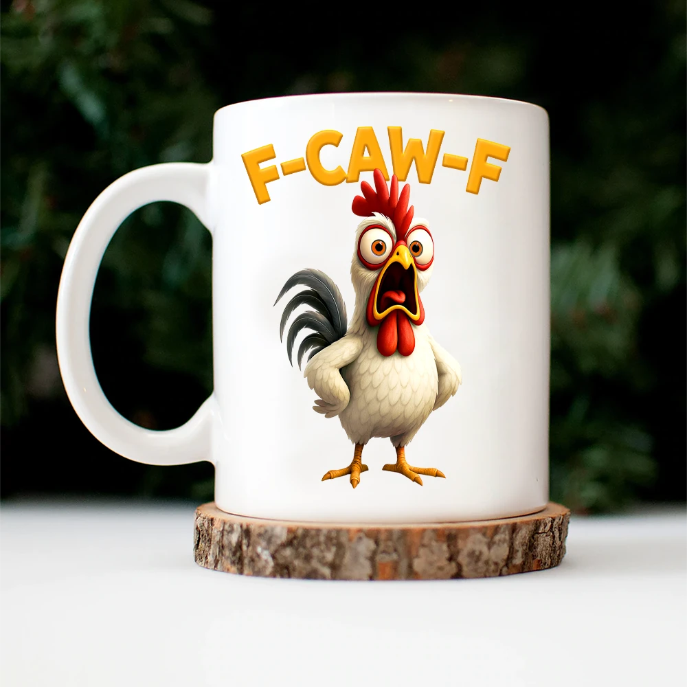 Funny,Gift For Yourself,Gift For Women,Gift For Men,Farm,Top Market - Funny Chicken F-Caw-F - Personalized Mug