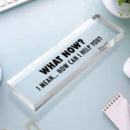 Gifts For Colleagues, Funny - Funny Cowokers Please Don't Talk To Me - Personalized Desk Name Plate