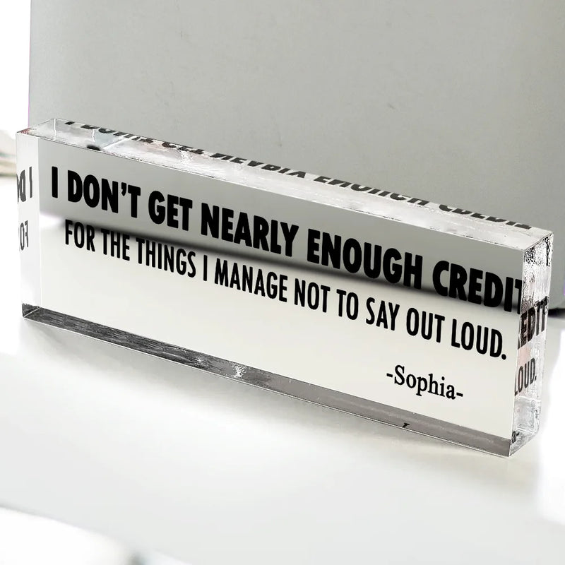 Gifts For Colleagues, Funny - Funny Cowokers Please Don't Talk To Me - Personalized Desk Name Plate
