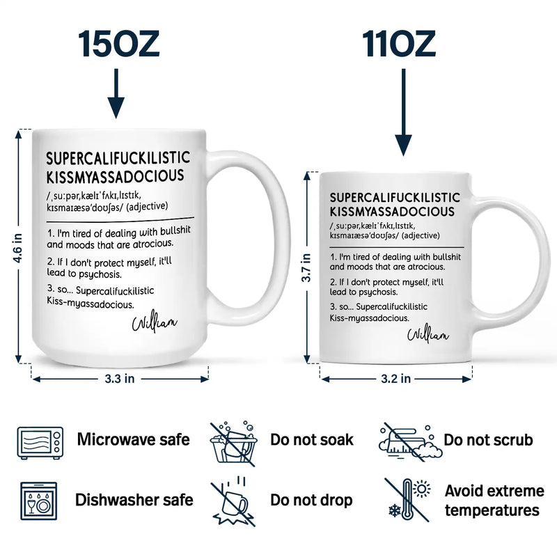 Gifts For Colleagues,Funny - Funny Cowokers Supercalifuckilistic - Personalized Mug