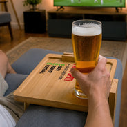Gift For Men,Gift For Father,Gift For Grandpa,Gift For Husband,Gift For Couples,Grandpa's Hobby,Dad's Hobby,Non-Eng,Icon,Humorous - Funny Dad's Spot Sit Here If You Dare - Personalized Couch Arm Table