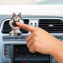 Humorous,Dog Lovers,Pet Lovers,Vector - Funny Dog Nose Drive Safe I Woof You - Personalized Squishy Acrylic Car Vent Clip