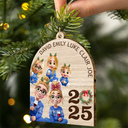 Love,Family - Funny Family - Personalized Custom Shaped Wooden Ornament