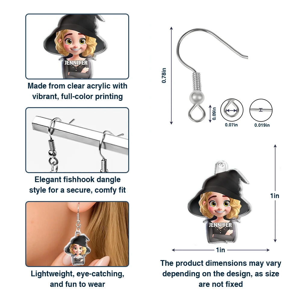 Halloween,Funny,Family - Funny Family Halloween Costume - Personalized Acrylic Earrings