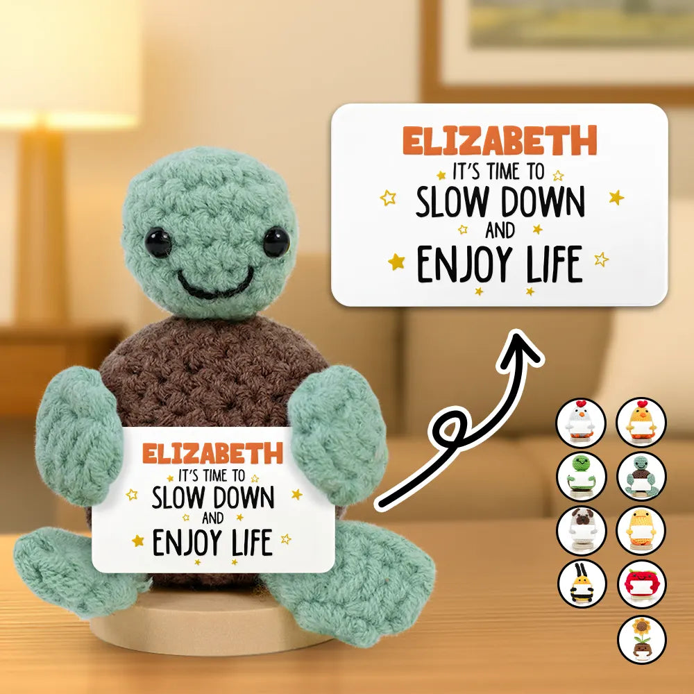 Gifts For Colleagues, Retirement - Funny Farewell & Retirement Messages - Personalized Doll Crochet With Custom Card