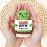 Gifts For Colleagues, Retirement - Funny Farewell & Retirement Messages - Personalized Doll Crochet With Custom Card