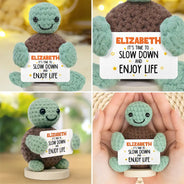 Gifts For Colleagues, Retirement - Funny Farewell & Retirement Messages - Personalized Doll Crochet With Custom Card