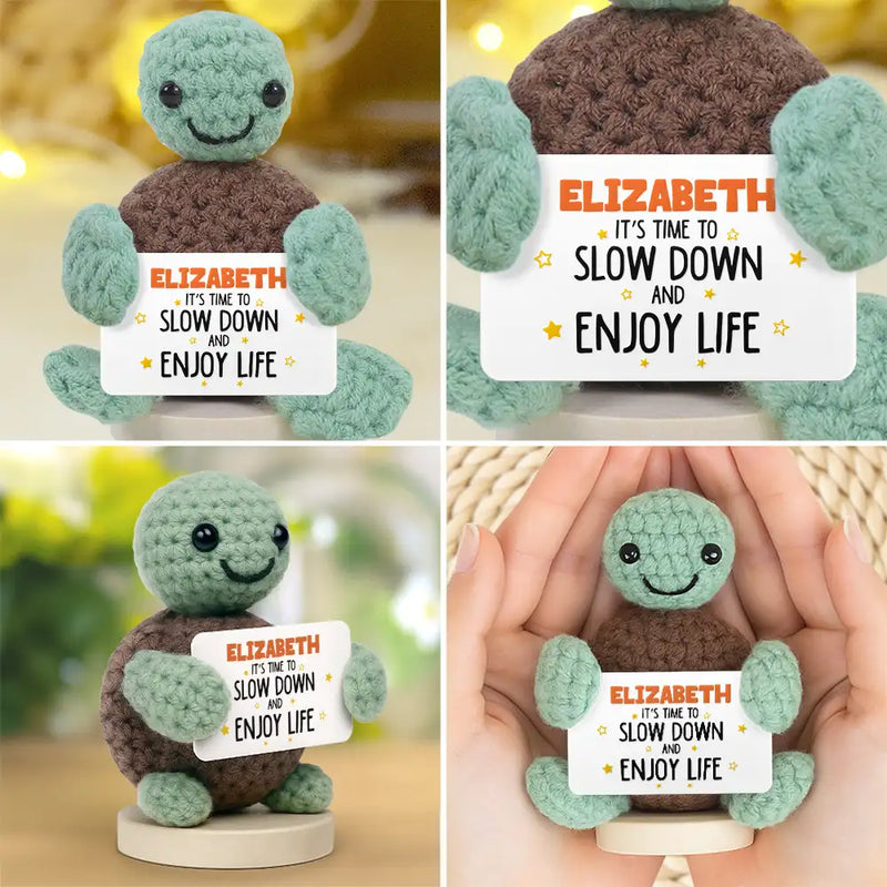 Gifts For Colleagues, Retirement - Funny Farewell & Retirement Messages - Personalized Doll Crochet With Custom Card