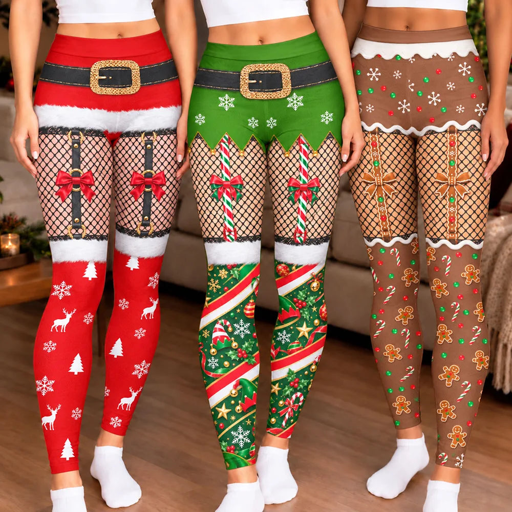 Christmas,Gift For Women,Gift For Yourself,Gifts For Her,Humorous,Icon,Top Market - Funny Gag Gift For Wife Girlfriend Besties - Personalized Christmas Character Sexy Outfit Leggings