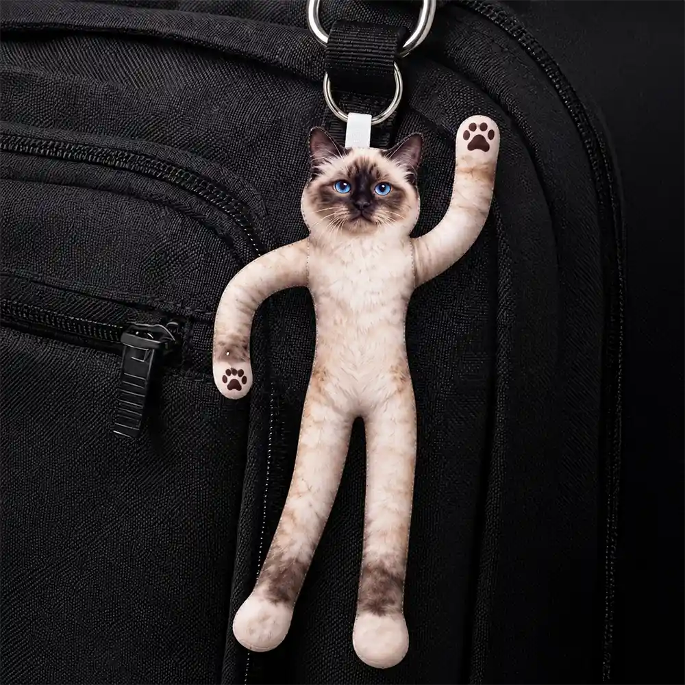 Art Design, Christmas, Custom Photo, Humorous, Pet Lovers, Photo - Poseable Body Doll - Funny Gift For Dog Mom, Dad, Cat Lover - Personalized Custom Photo Pet Squishy Toy Poseable Plush Doll Keychain