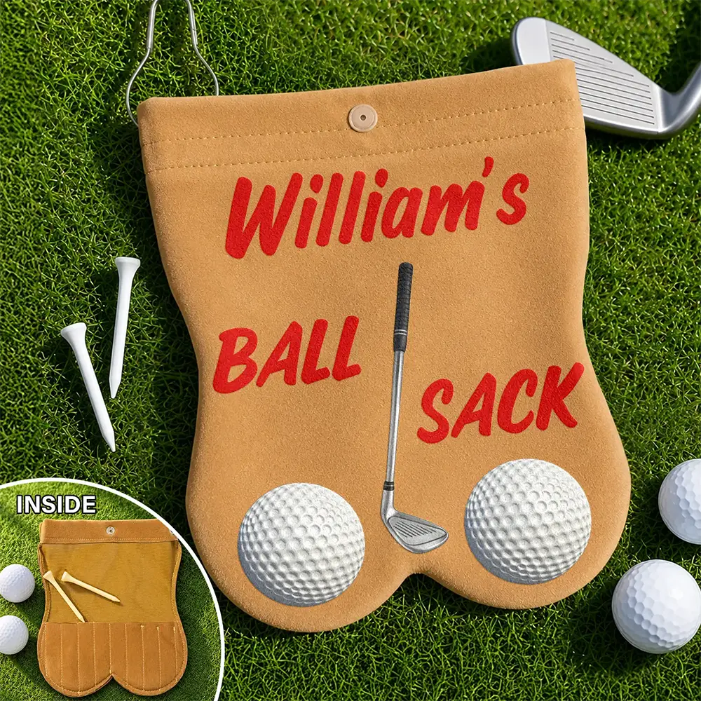Funny Golf Gift For Golf Lovers - Personalized Golf Ball Sacks