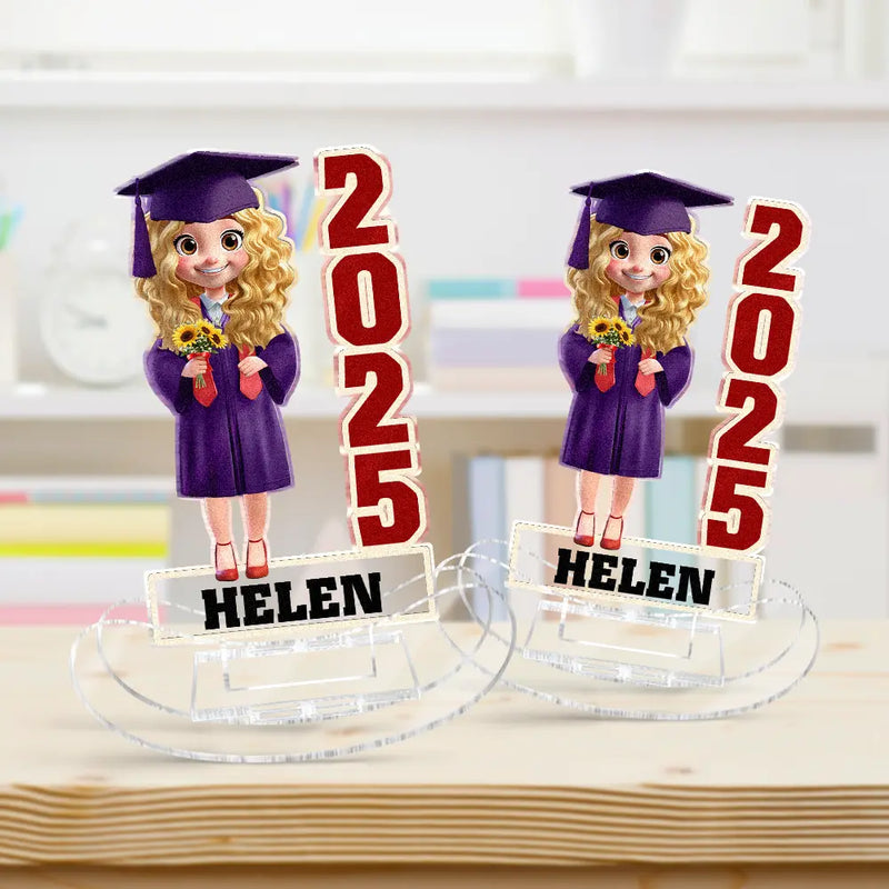 Graduation, Gift For Yourself, Funny - Funny Graduation 2025 - Personalized Acrylic Shaking Stand