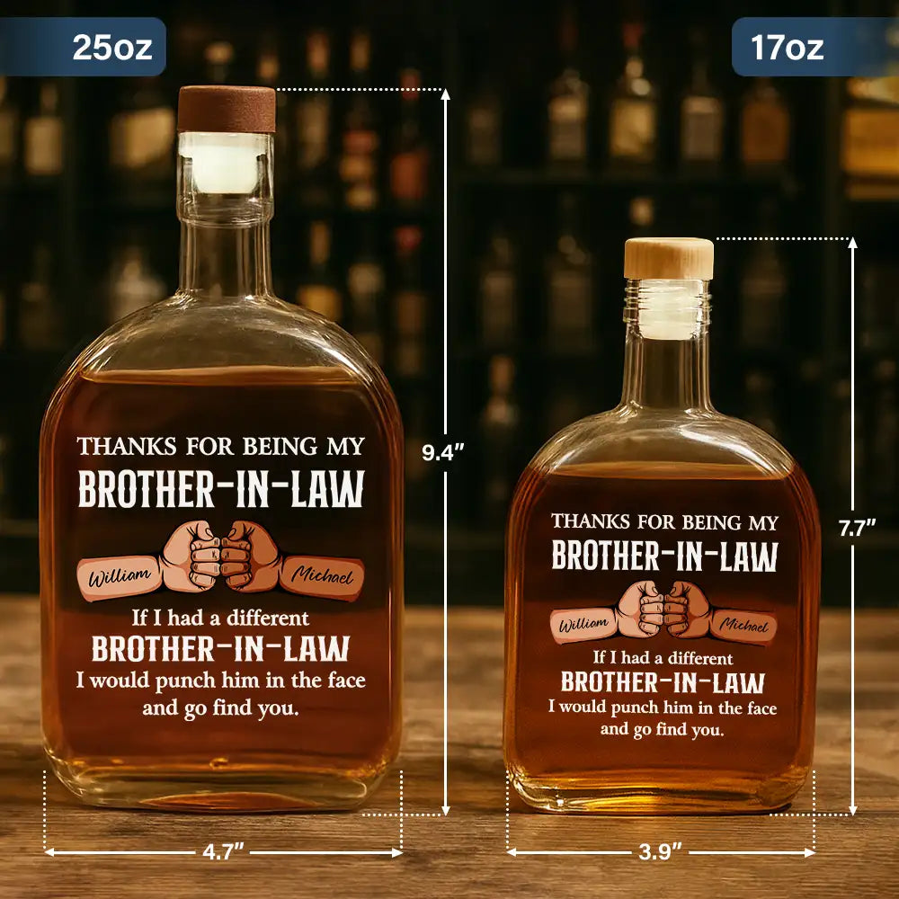 Funny, Gift For Brothers, Gift For Sibling, Gift For Husband, Gift For Wife - Funny If I Had A Different Brother - Personalized Whiskey Bottle