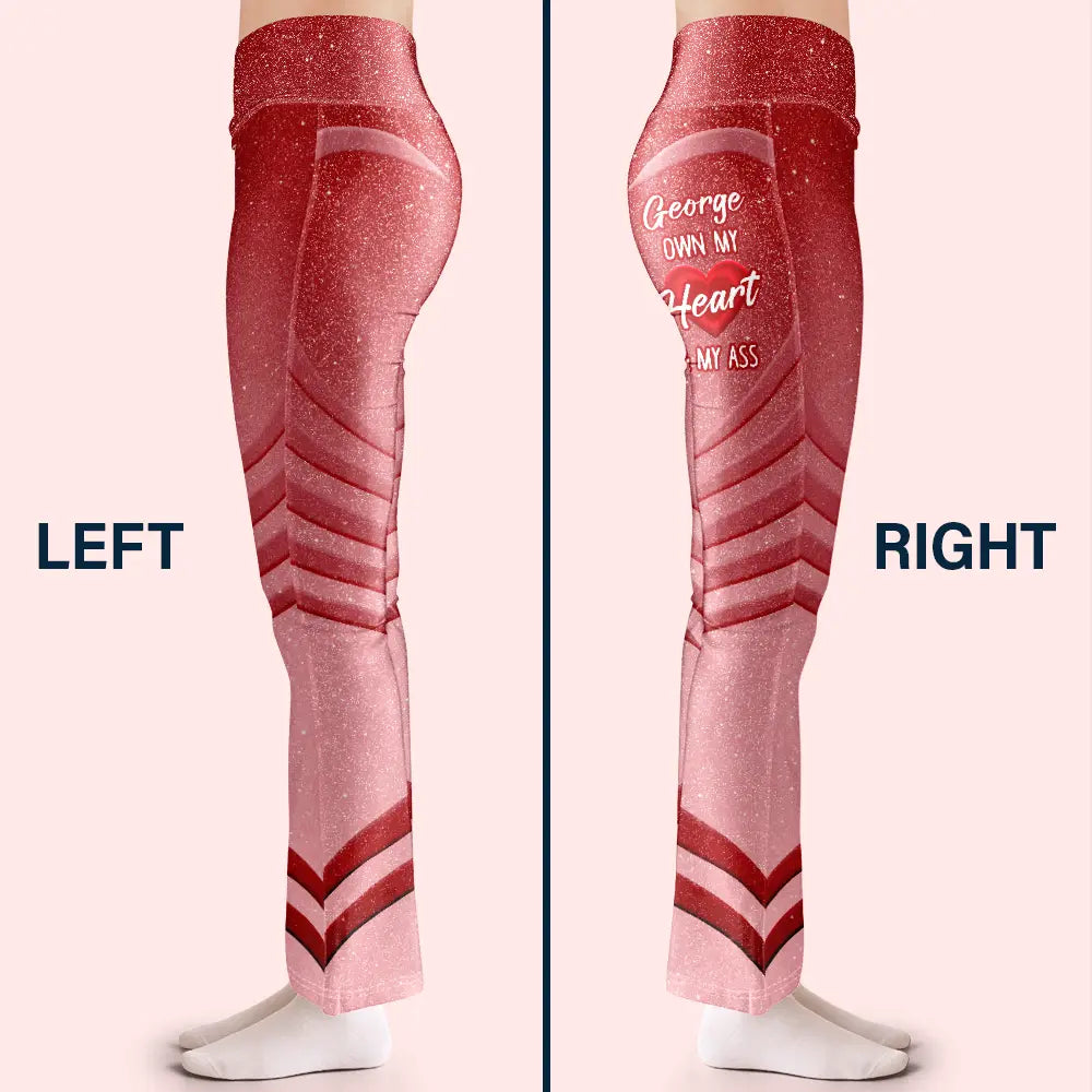 Funny Own My Heart And My Cheeks Humorous Couple - Personalized Leggings