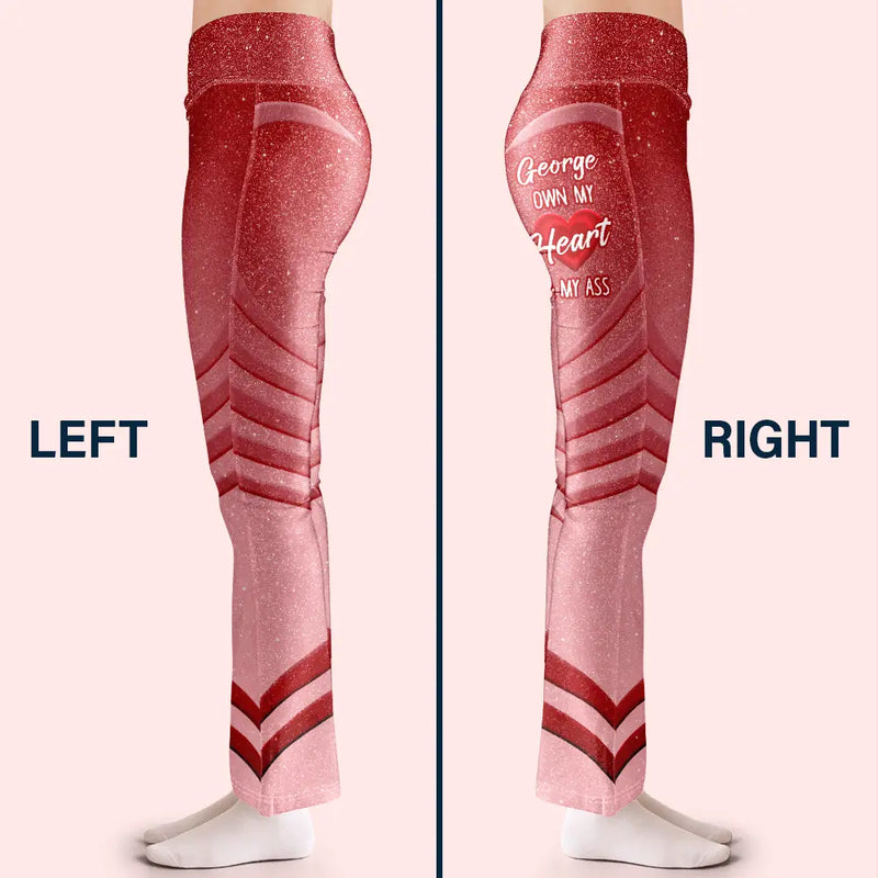 Funny Own My Heart And My Cheeks Humorous Couple - Personalized Leggings