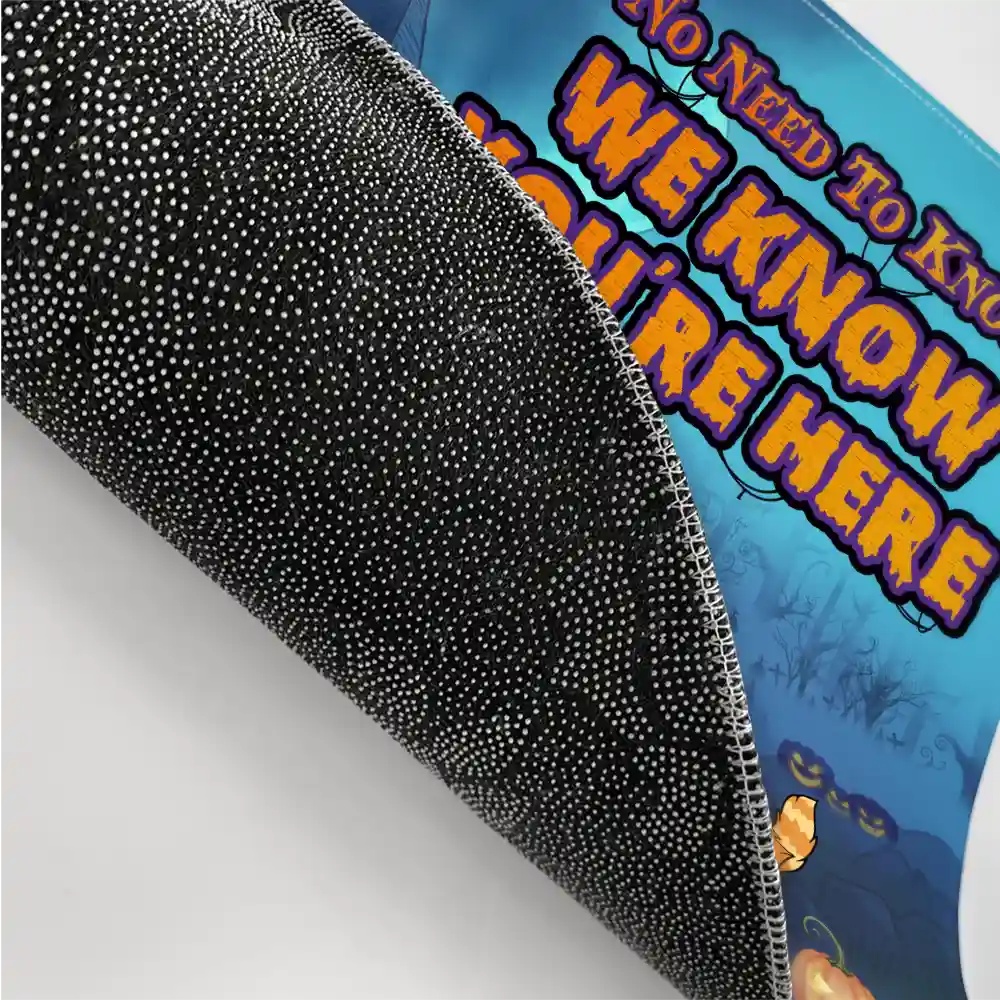 Halloween,Pet Lovers,Funny - Funny Pet No Need To Knock We Know You're Here - Personalized Doormat