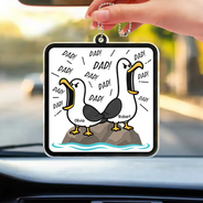 Gift For Grandpa,Gift For Father,Dad - Children,Grandpa - Grandkids,Mom - Children,Gift For Mother,Teacher,Non-Eng,Icon,Humorous - Funny Screaming Seagull - Personalized Acrylic Car Hanger