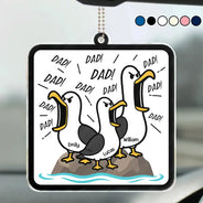 Gift For Grandpa,Gift For Father,Dad - Children,Grandpa - Grandkids,Mom - Children,Gift For Mother,Teacher,Non-Eng,Icon,Humorous - Funny Screaming Seagull - Personalized Acrylic Car Hanger