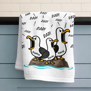 Gift For Grandpa,Gift For Father,Dad - Children,Grandpa - Grandkids,Mom - Children,Gift For Mother,Non-Eng,Icon,Humorous - Funny Screaming Seagull - Personalized Kitchen Towel