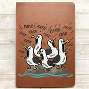 Gift For Grandpa,Gift For Father,Dad - Children,Grandpa - Grandkids,Mom - Children,Gift For Mother,Teacher,Non-Eng,Icon,Humorous - Funny Screaming Seagull - Personalized Leather Journal