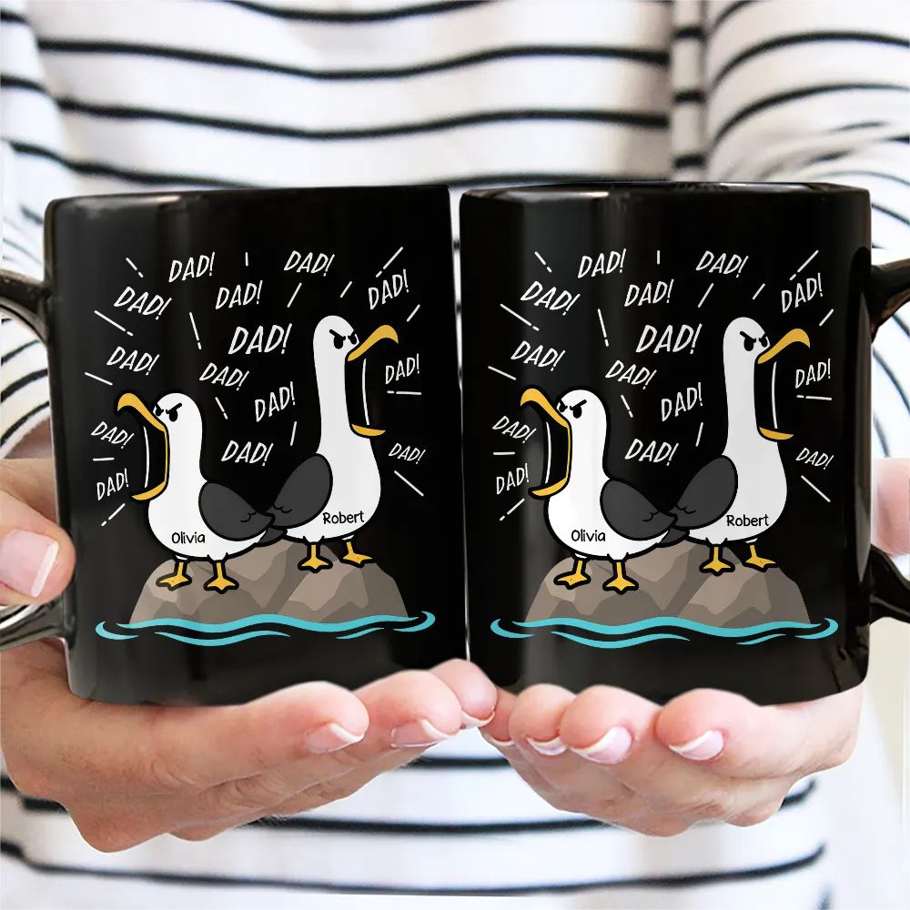 Gift For Husband,Gift For Wife,Gift For Mother,Gift For Father,Gift For Grandparents,Teacher,Funny - Funny Screaming Seagull - Personalized Mug
