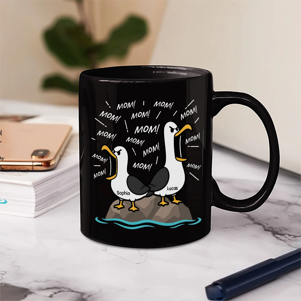Gift For Husband,Gift For Wife,Gift For Mother,Gift For Father,Gift For Grandparents,Teacher,Funny - Funny Screaming Seagull - Personalized Mug