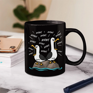 Gift For Husband,Gift For Wife,Gift For Mother,Gift For Father,Gift For Grandparents,Teacher,Funny - Funny Screaming Seagull - Personalized Mug