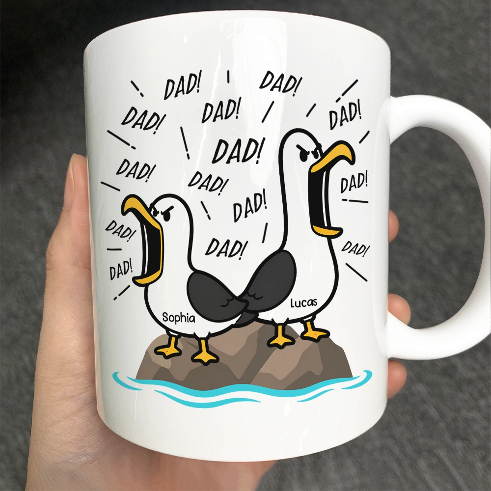 Gift For Husband,Gift For Wife,Gift For Mother,Gift For Father,Gift For Grandparents,Teacher,Funny - Funny Screaming Seagull - Personalized Mug