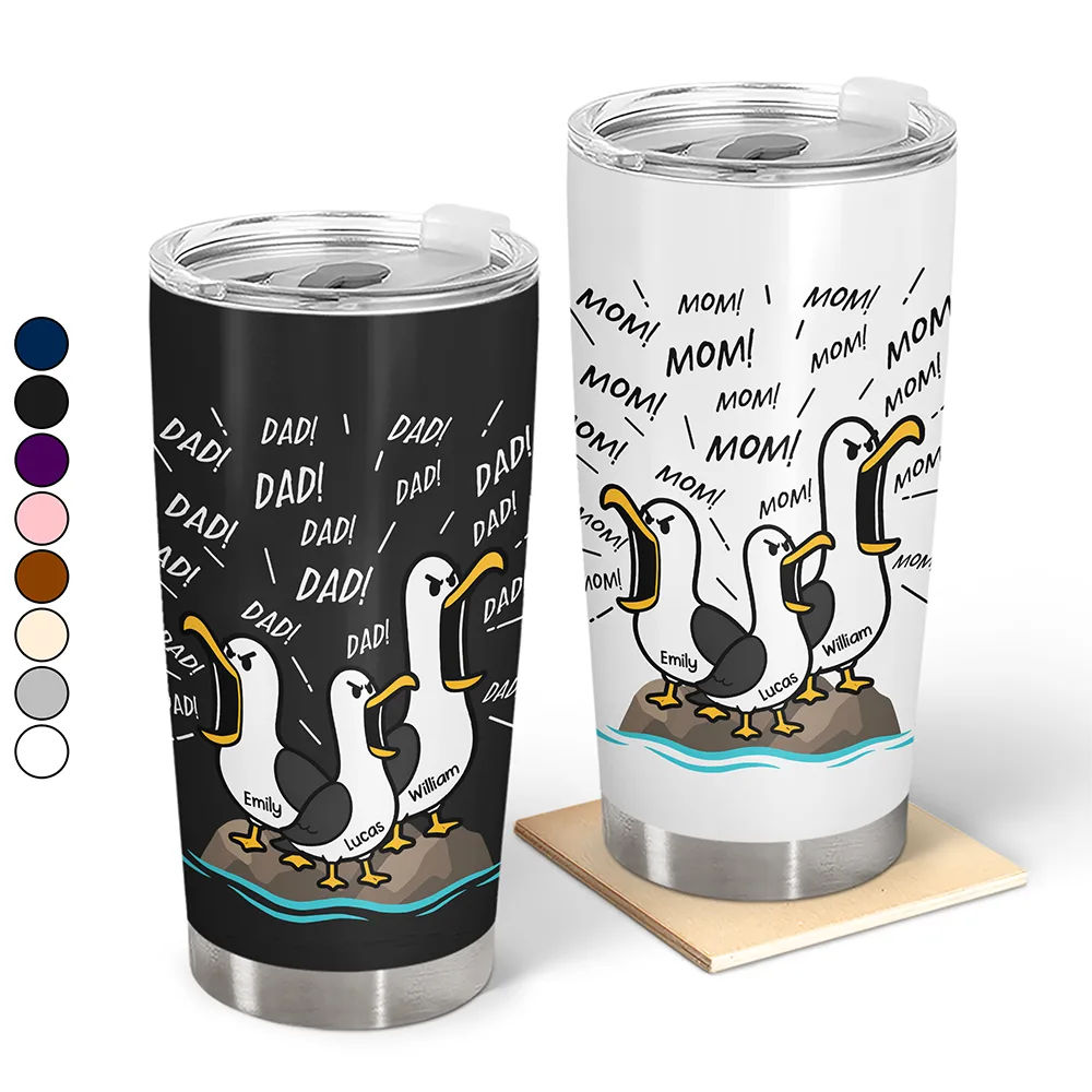 Funny Screaming Seagull - Personalized Tumbler