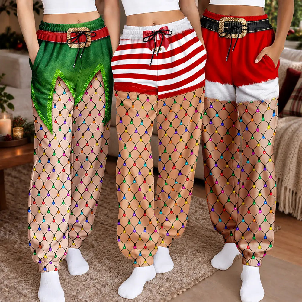 Christmas,Humorous,Gift For Yourself,Icon - Funny Christmas Outfits For Wife - Personalized Sweatpants