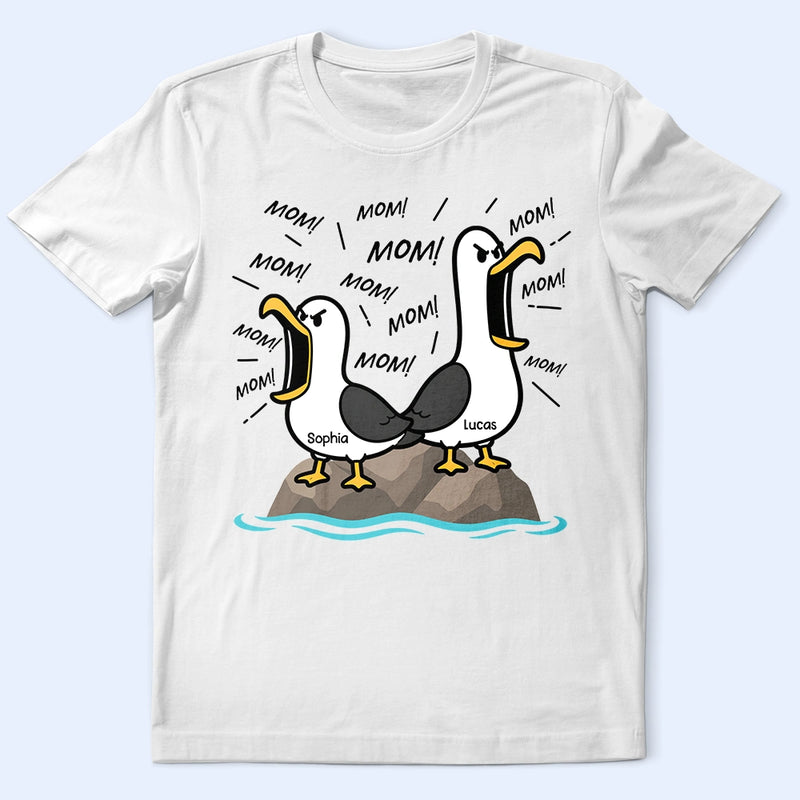 Gift For Husband,Gift For Wife,Gift For Mother,Gift For Father,Gift For Grandparents,Teacher,Funny,Icon - Funny Screaming Seagull - Personalized T Shirt